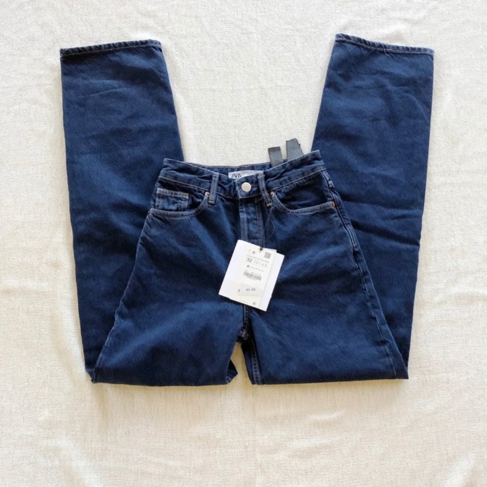 ZARA High Rise Wide Leg Jeans